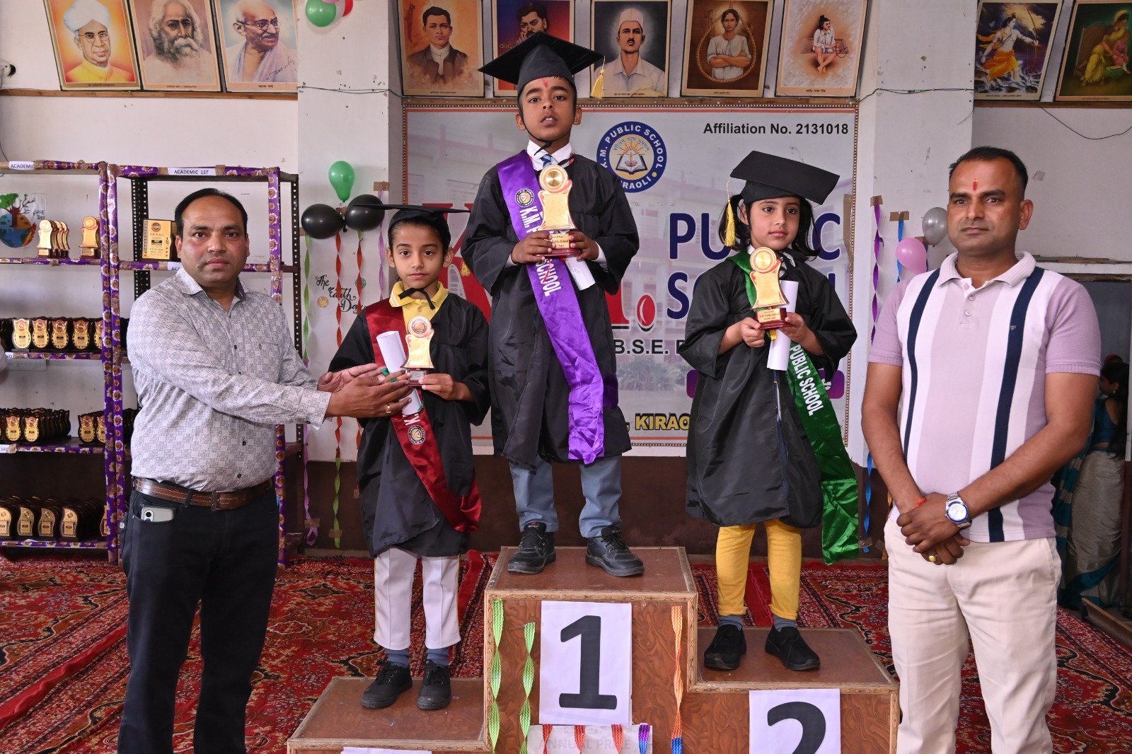 के.एम. पब्लिक स्कूल में वार्षिक परीक्षा परिणाम घोषित: 99.55% छात्र सफल, मेधावियों का हुआ सम्मान
