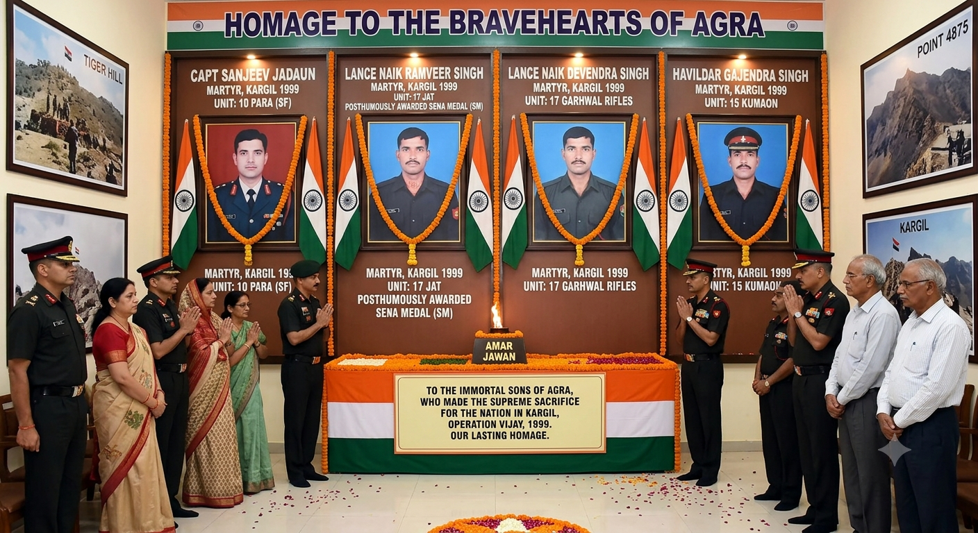 कारगिल विजय दिवस: आगरा के वीरों की गाथा, जिन्होंने माँ भारती के लिए दिया सर्वोच्च बलिदान